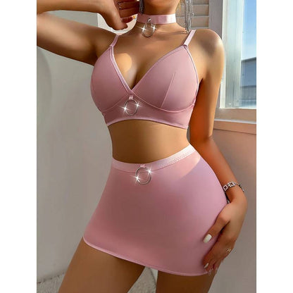 Snygga Damunderkläder Set med Spetsdetaljer i Polyester och Spandex – Sexiga Underkläder för Komfort och Stil 2