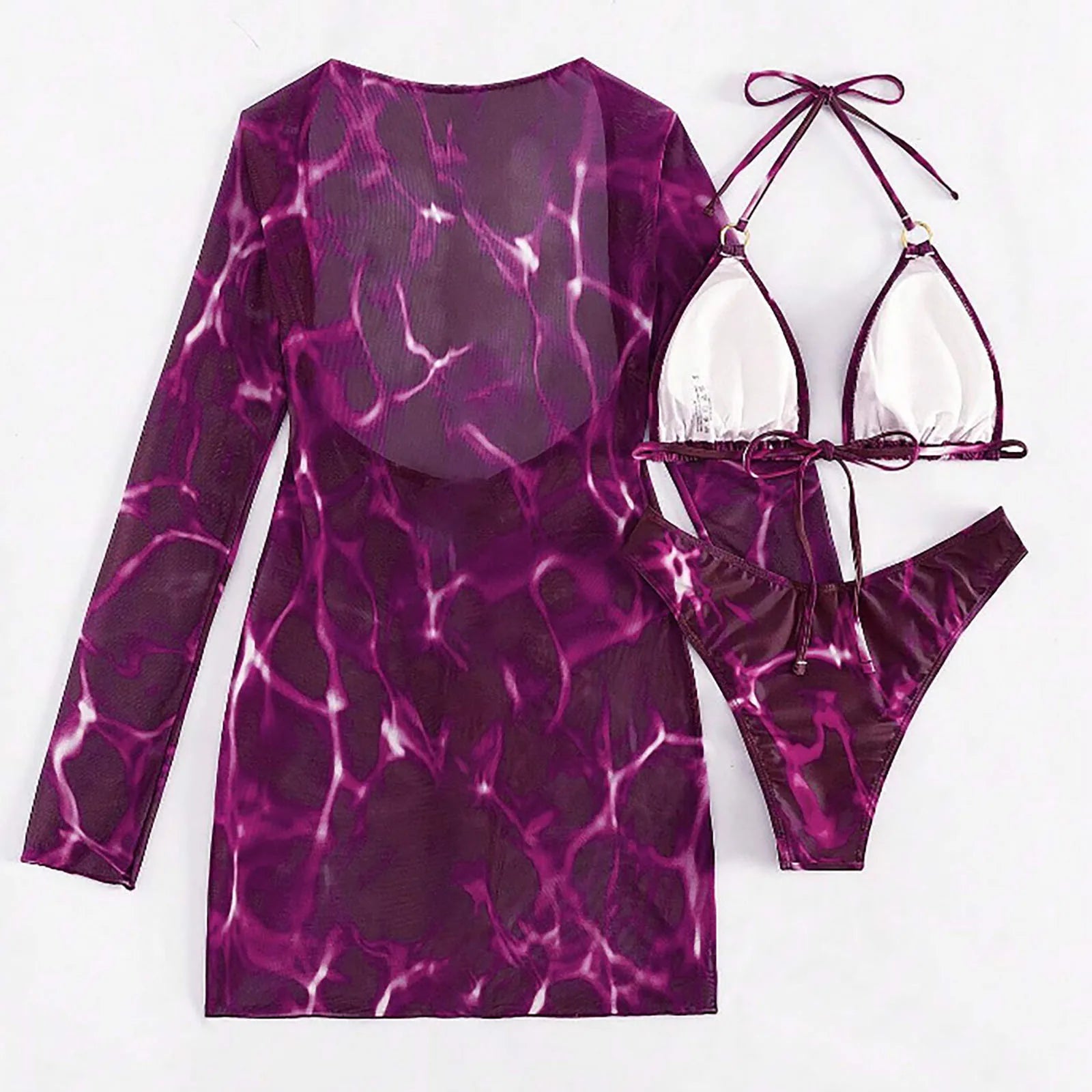 Kvinnors Miniklänning Undervattensmotiv Polyester-5