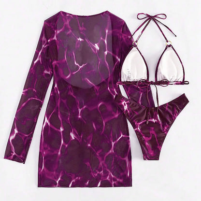 Kvinnors Miniklänning Undervattensmotiv Polyester-5