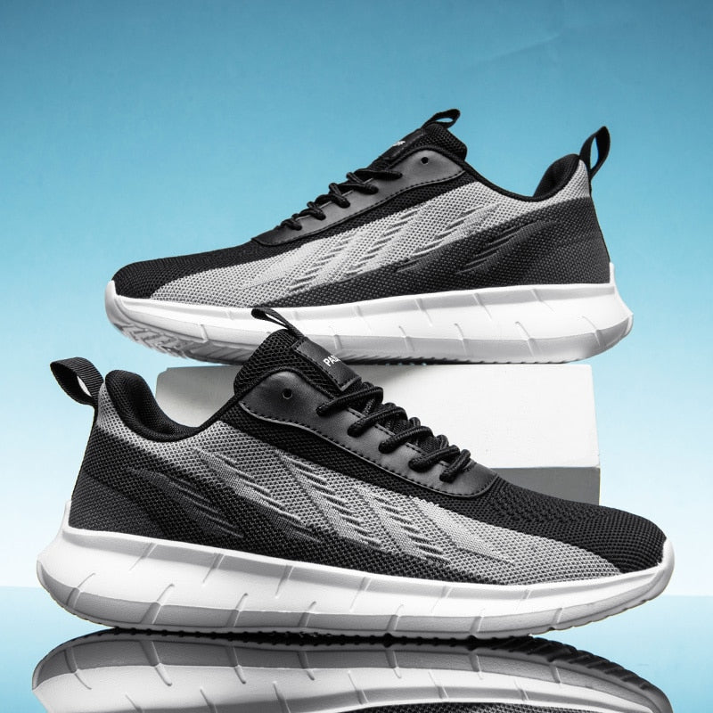 Herrsneakers Lätta Sportiga med Dynamiskt Mönster Textil-6