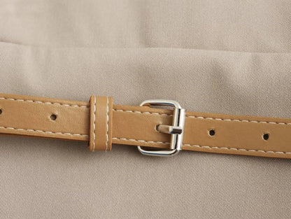 Kvinnors Miniklänning med Bälte A-linje Polyester Glittrig-5