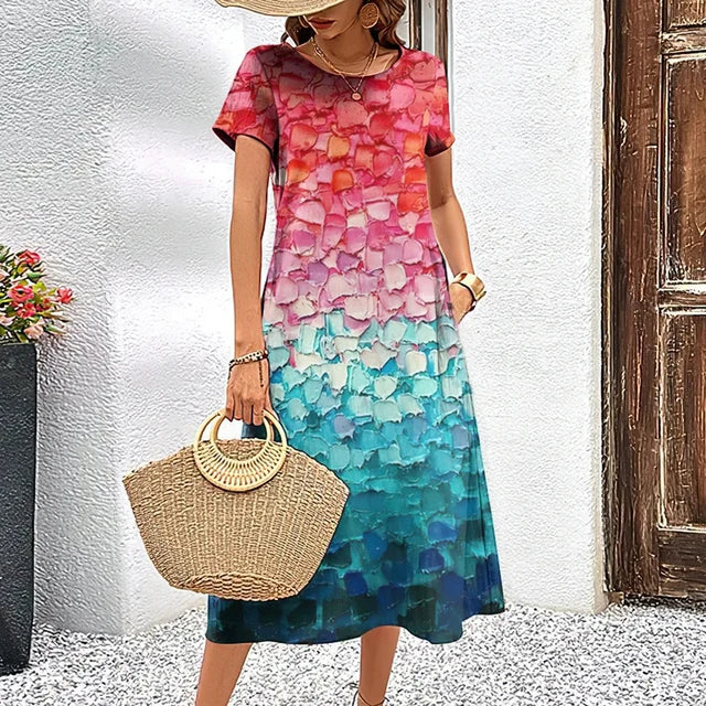 Variant image for Kvinna Lätt Klänning Originaldesign Högkvalitativt Tyg-9