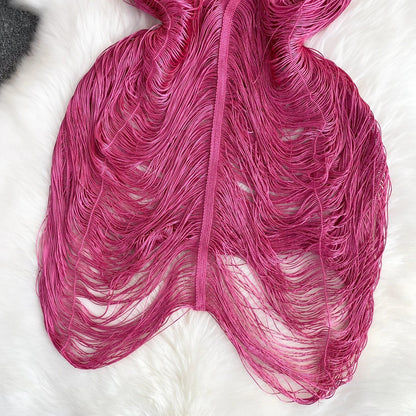 Dam Miniklänning Glittrig Mantelform Polyester-4