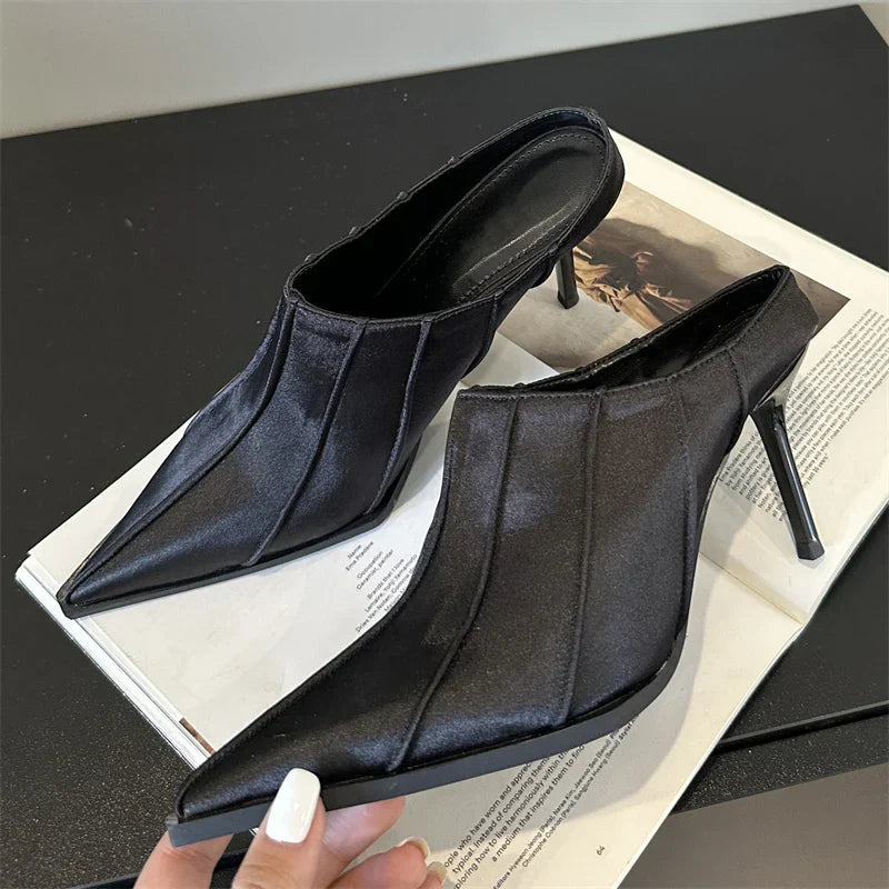 Variant image for Dam Mules Skor Spetsig Form PU-material Hög Klack-11