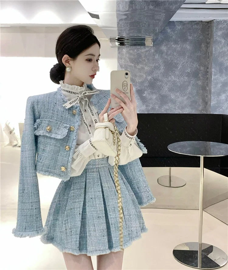 Variant image for Dam Stenuppsättning Elegant Knappdesign Polyester Mikrofiber Ull-4