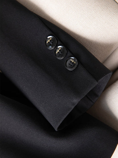 Dam Blazer Klassisk Acetat Löst Snitt-6