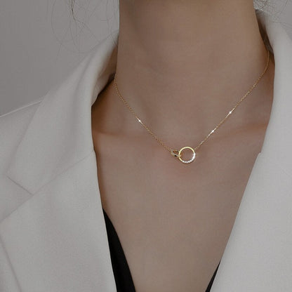 Dam Hänge Zirkonia 925 Sterling Silver Elegant Design-4