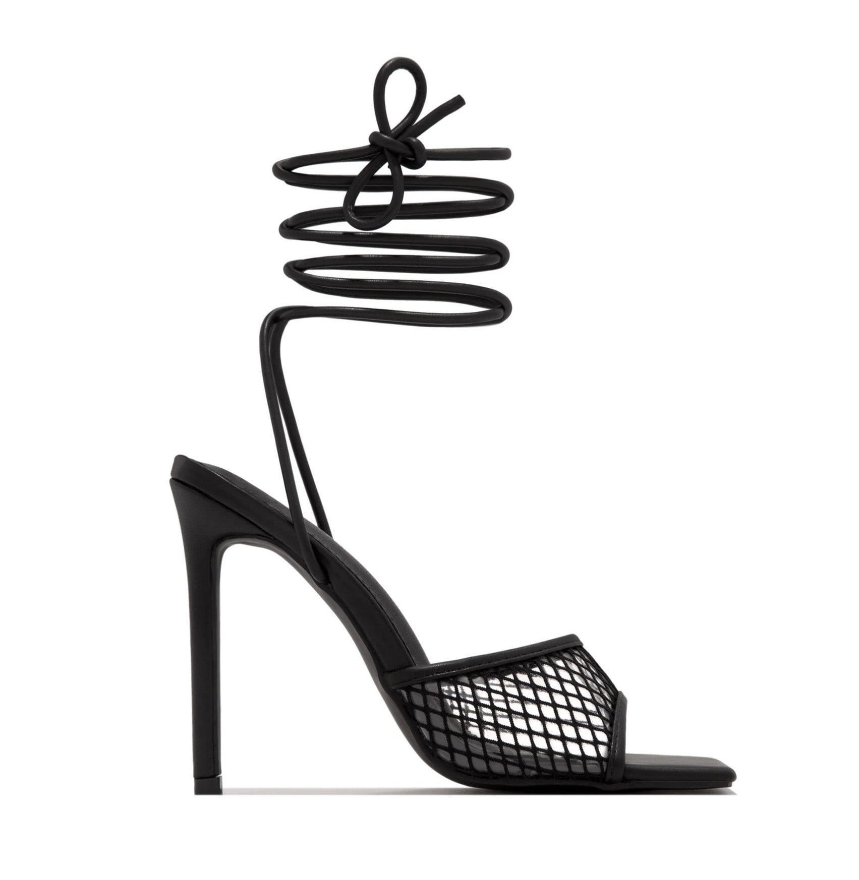 Dam Höga Klackar Spiralband Syntetisk Stiletthäl-5