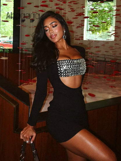 Dam Miniklänning Randig Polyester-Blandning Med Utsökta Detaljer 2