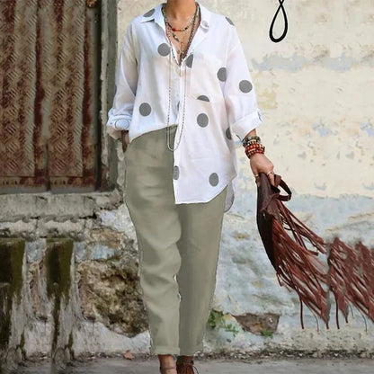 Dam T-shirt Minimalistisk Avslappnad Bomull-2