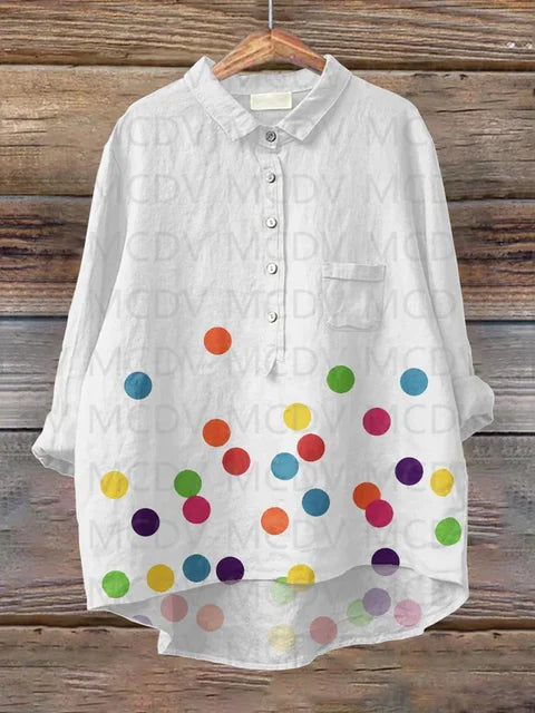 Variant image for Vit Dam Blus Elegant Lätt Polyester-17