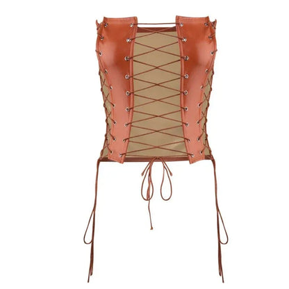 Variant image for Dam Bustier Korsett Enhetlig Design Bomull Syntetiskt Läder-7