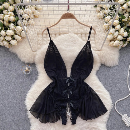 Variant image for Dam Teddie Blommönster Pärlbroderi Polyester Spandex-2