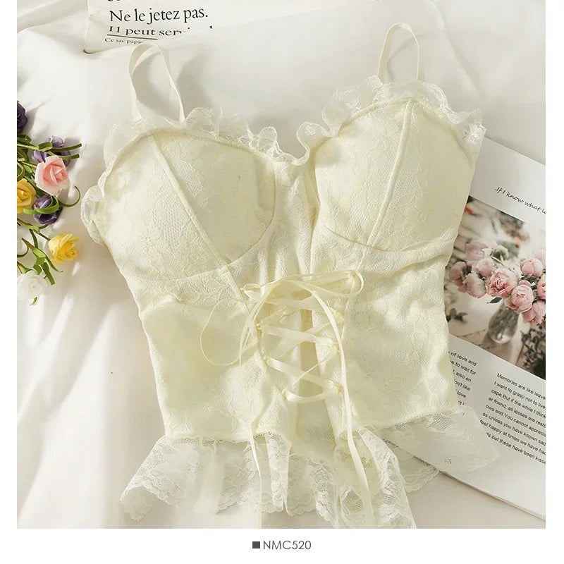 Dam Crop Top Enfärgad Polyester-5