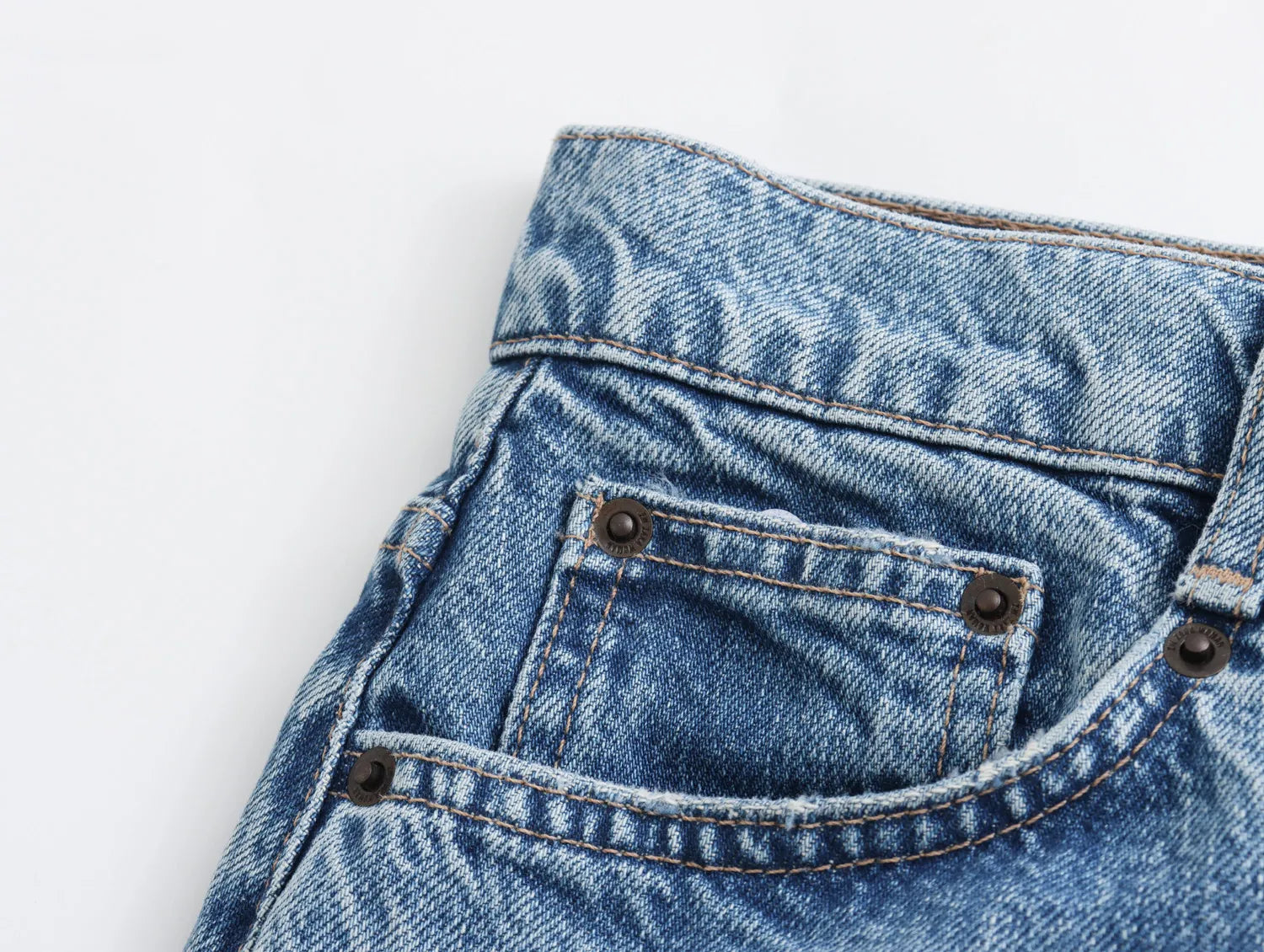 Kvinnors Midi-Rock Klassisk Polyester Denimliknande 5