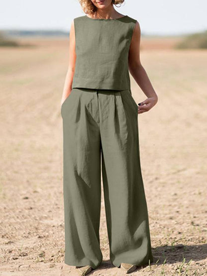 2-delad Dräkt för Kvinnor i Tidlös Stil – Elegant Polyester Outfit för Vardag och Fest, Normal Passform, S-XL 4
