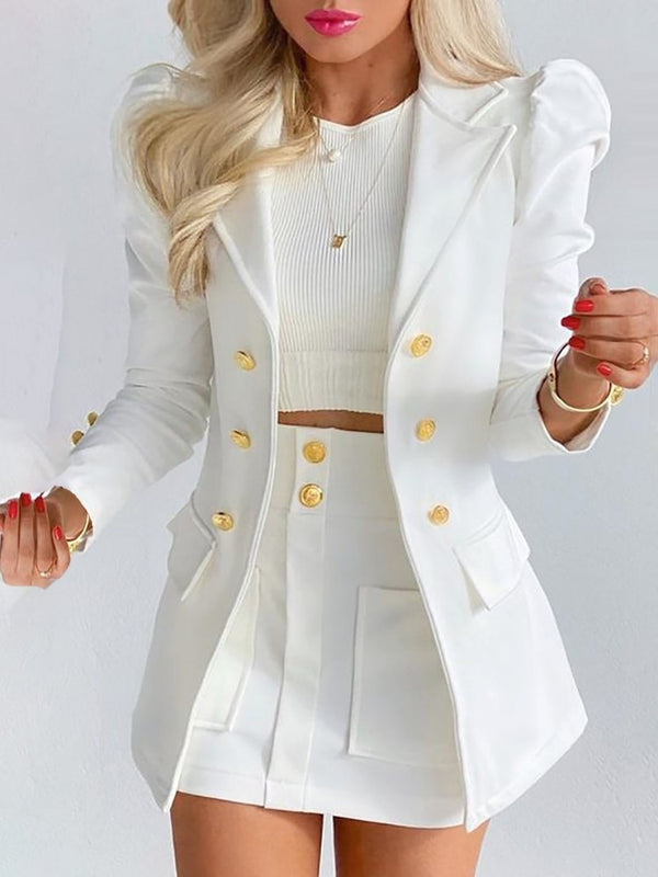 Dam Blazer Set Modern Skräddarsydd Polyester och Elastan-4