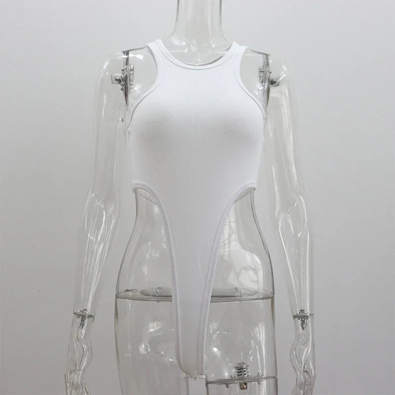 Dam Bodysuit Tight Fit Polyester Elegant Basplagg-1