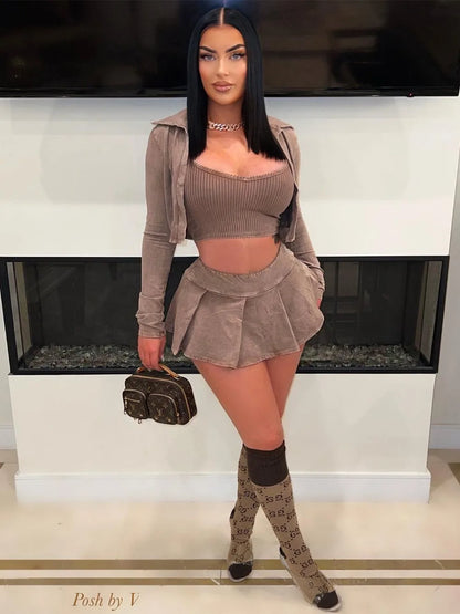 Dam Pullover Set Långärmad 100% Bomull-1