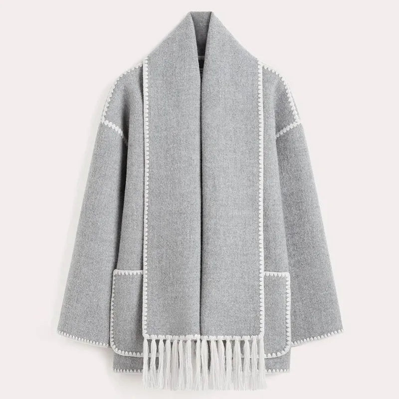 Damjacka Boho-Chic med Fransar i Polyester för Damer 9