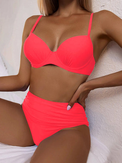 Variant image for Dam Högmidjad Bikini Retro Polyester-4