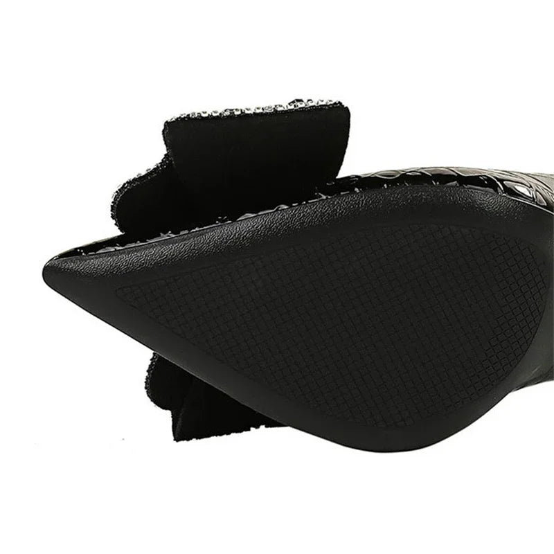 Dam Stilettos Spetsig Design PVC-5