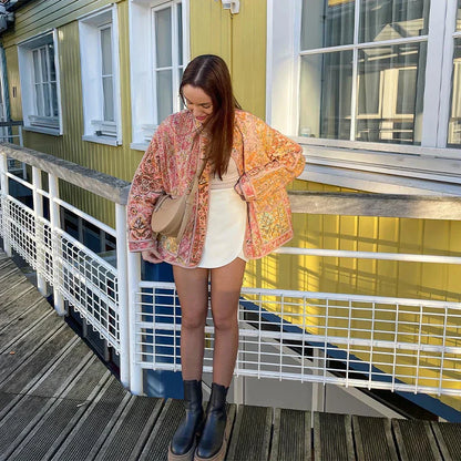 Variant image for Damjacka Elegant Rund Halsringning Mjuk Kashmir Ull med Fickor-1