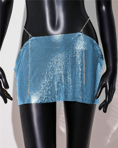 Variant image for Dam Minirock Avslappnad Stil Paljetter Polyester Elastan-6