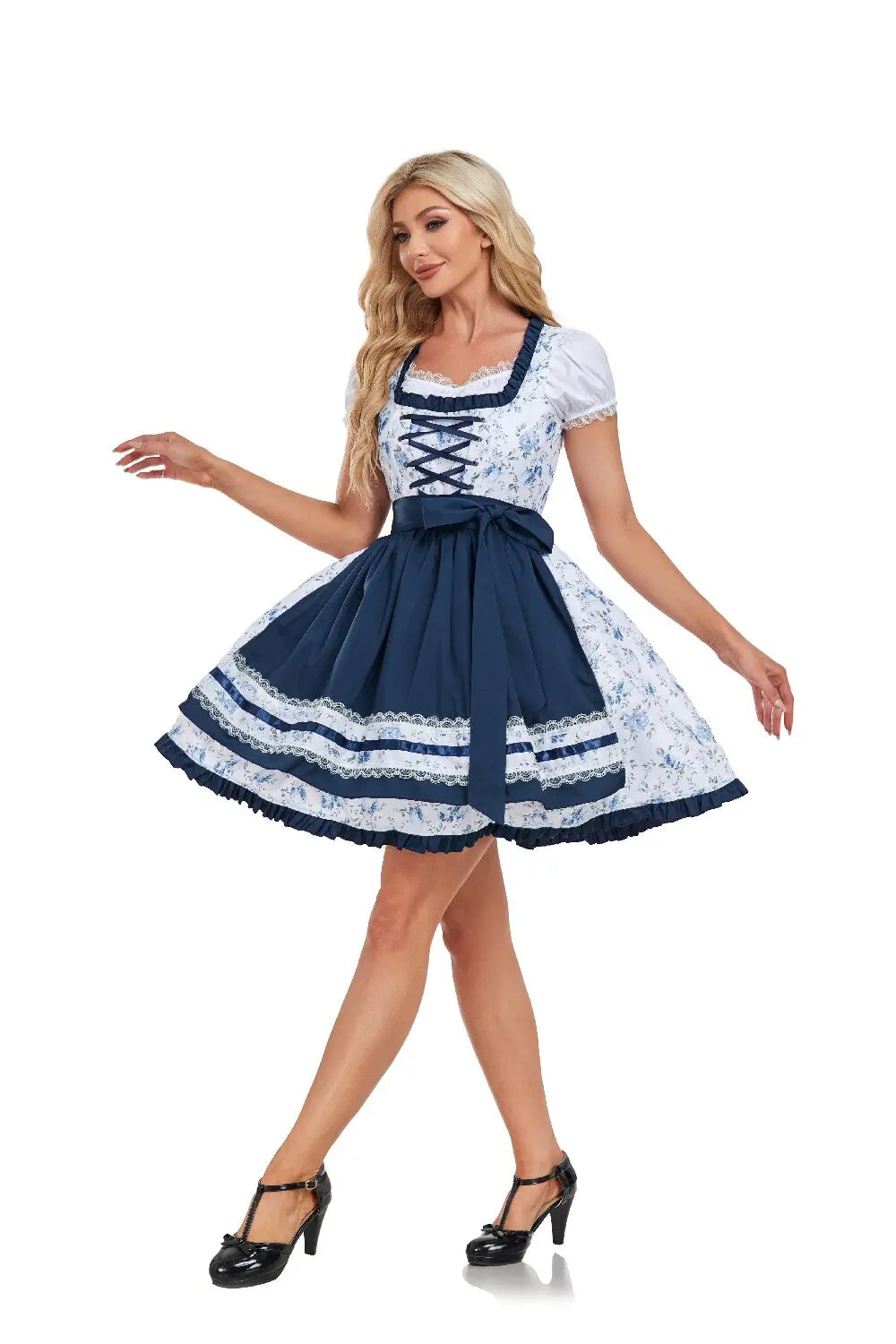 Dam Dirndl Klänning Traditionell Design Bomull Polyester-2