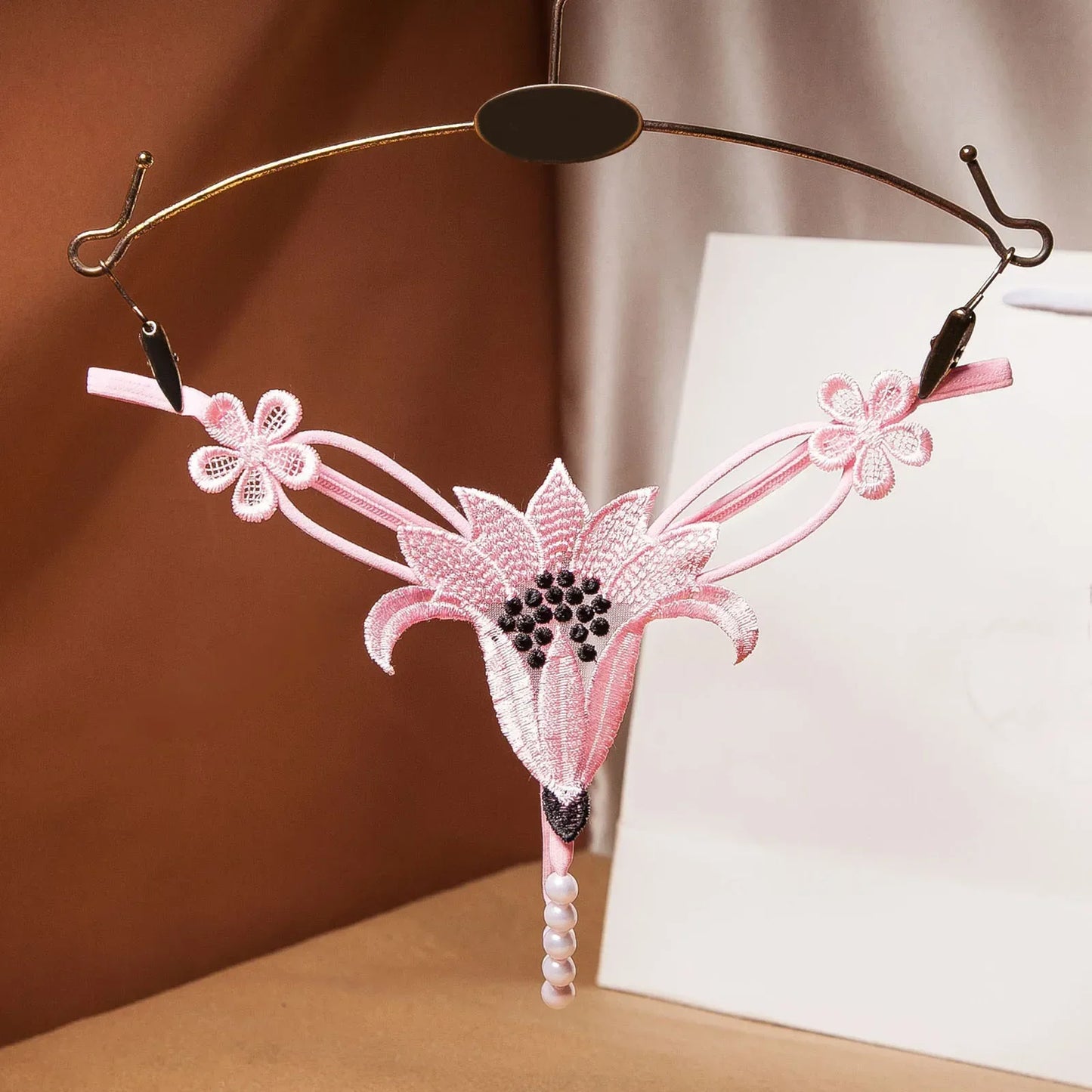 Dam G-sträng med Konstnärliga Detaljer Polyester-4