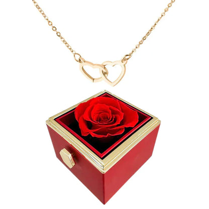 Variant image for Rosbox med Dold Halsband 18 Karat Guldpläterat Stål-1