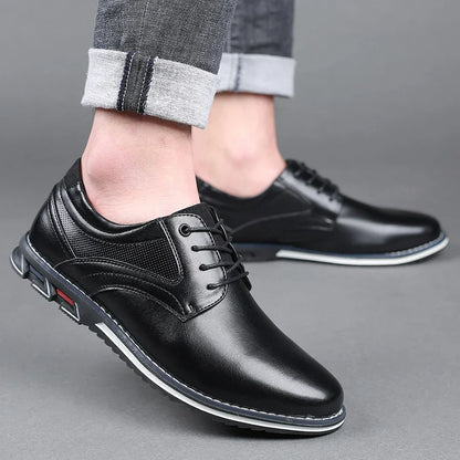 Herrskor Läder Aktiv Komfort Elegant Stödjande 6