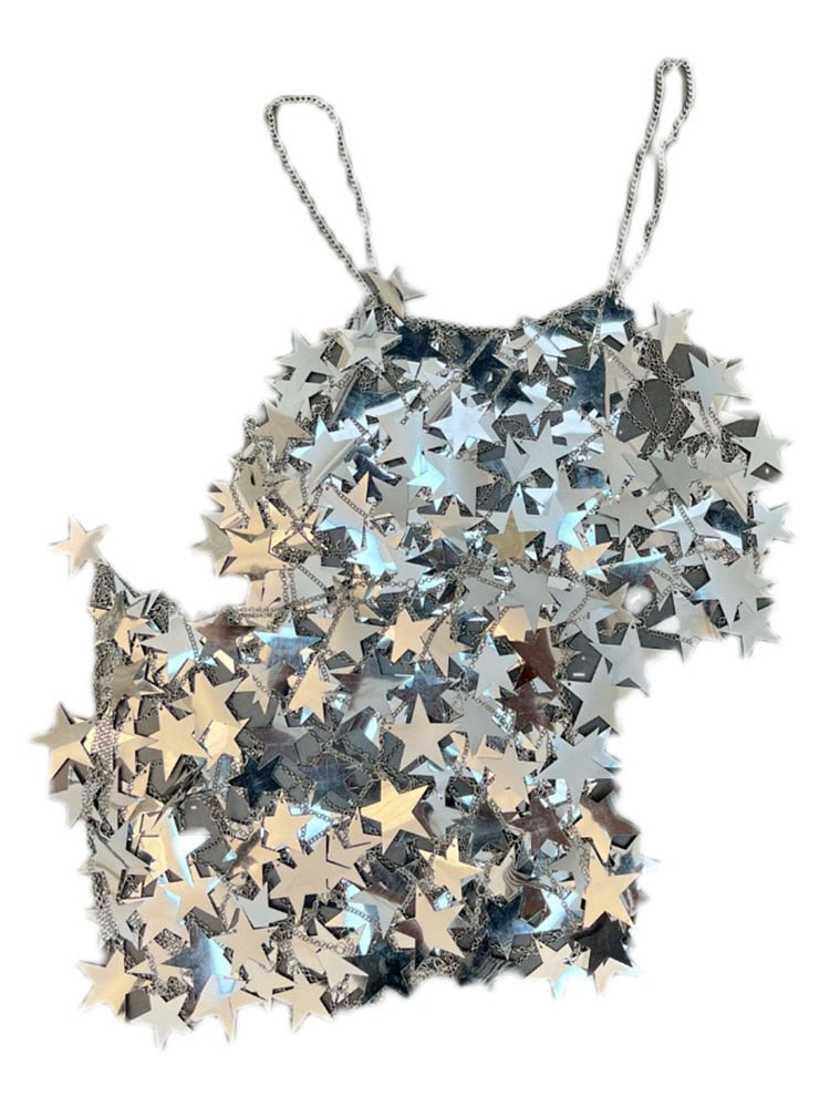 Kvinnors Stjärnformad Smycke Monokrom Metall-5