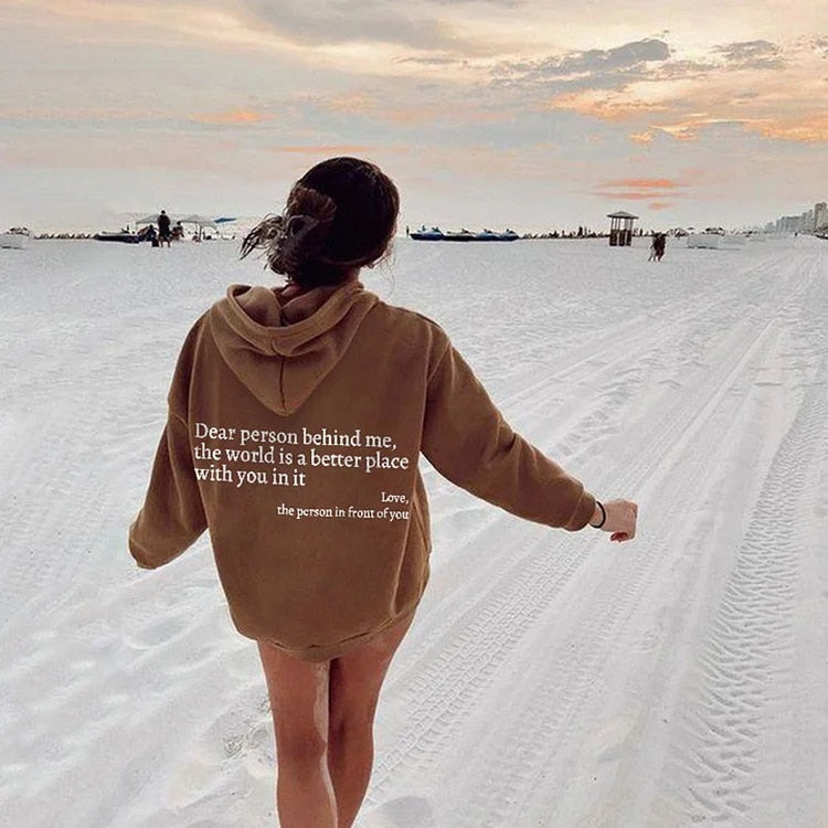Unisex Hoodie Med Budskap För Att Sprida Kärlek, 80% Bomull 20% Polyester 16