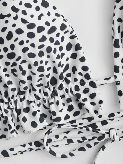 Dam Festtopp Dalmatinertryck Lätt Polyester-3