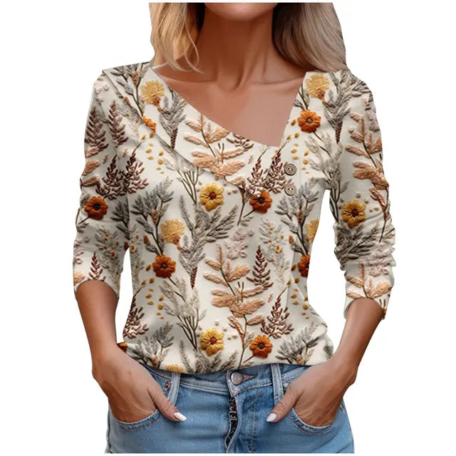 Variant image for Vit Dam Blus Lätt Luftig Polyester Avslappnad Passform-54