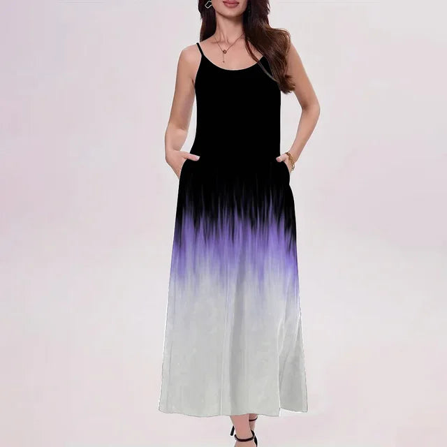 Fina Dam Klänningar Lätt Stilren Polyester Klänning-4