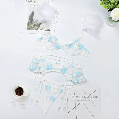 Damunderkläder Blommönstrad Värmebåge Polyester-1