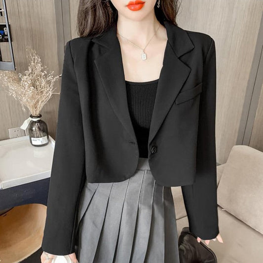 Dam Blazer Klassisk Design Polyester Utskjutande Silhuett 1