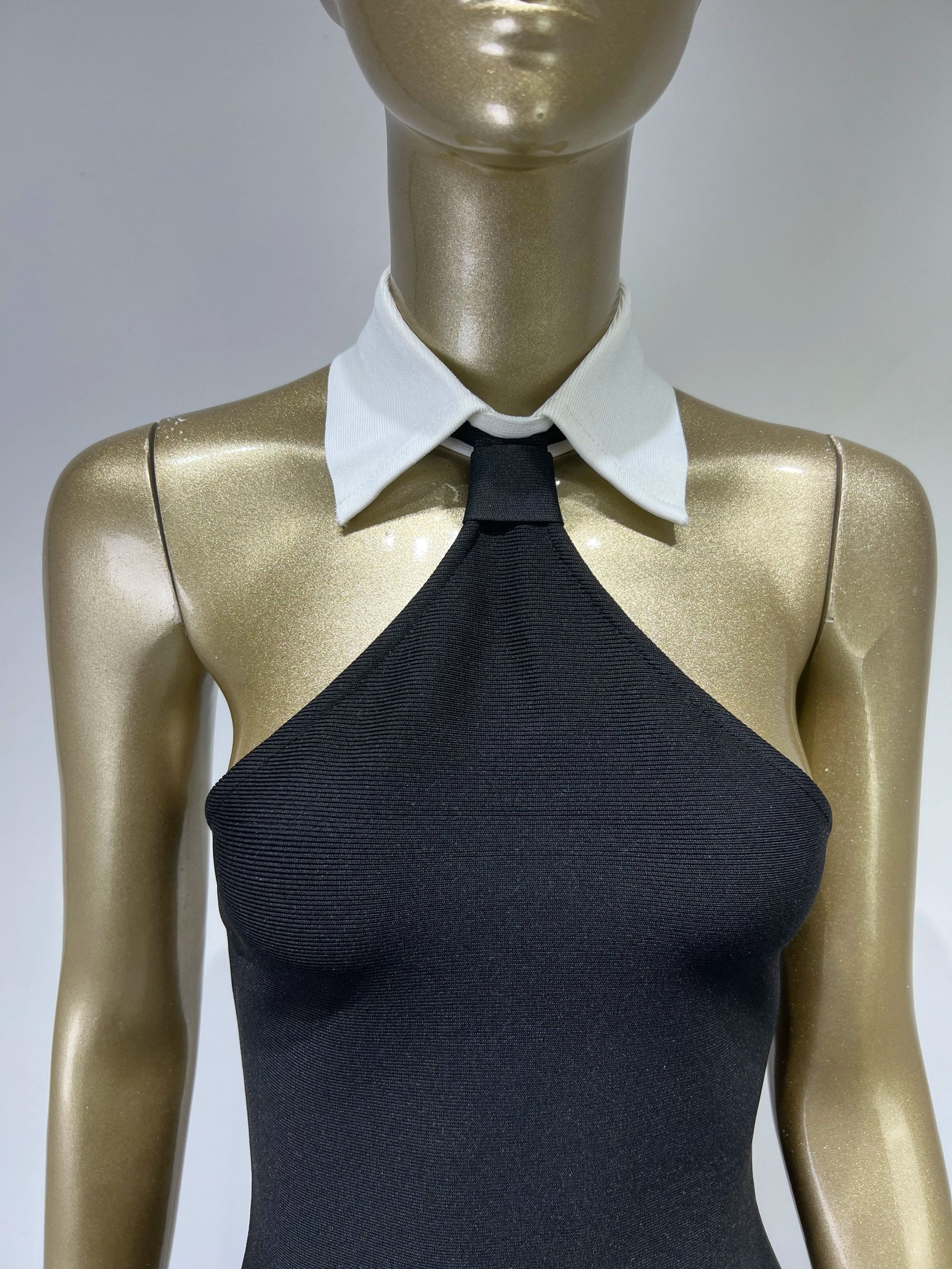 Kvinnors Mini Klänning Skräddarsydd Nylon Spandex-5