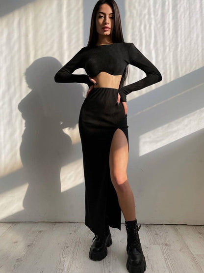 Dam Kjol Enfärgad Spandex Polyester-1