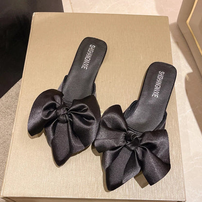 Variant image for Dam Mules Spetsiga Satin med Fjärilsslinga-10