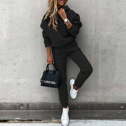 Mjuk Andningsbar Joggingdräkt för Dam - Höst och Vinter, Flera Storlekar, Komfortabel och Fashionabel Design 1