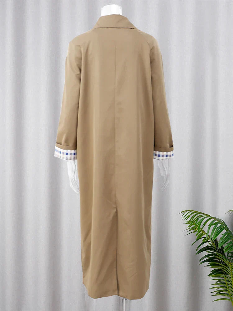 Kappa för kvinnor Elegant Rutigt Foder Högkvalitativ Material-6