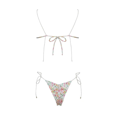 Dam Bikiniset Tanga Vadderad Polyester Låg Midja-5