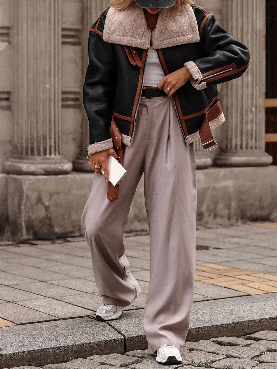 Damjacka Klassisk Pilotstil Syntetiskt Läder-6