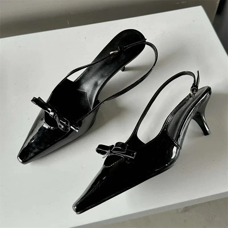 Variant image for Dam Slingback Skor Plattform Läder Elegant Stil-24