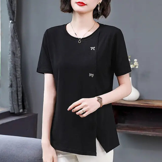 Dam Kort Klänning Elegant Lätt Material För Fest Och Sommar-1