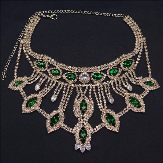 Dam Halsband Geometrisk Design med Strass i Koppar och Zirkonium-1