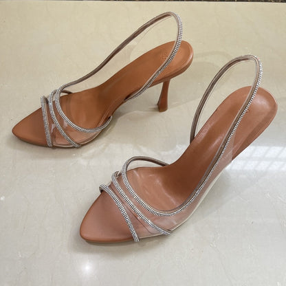 Variant image for Dam Sandaler Hög Klack PVC med Strassdetaljer-5